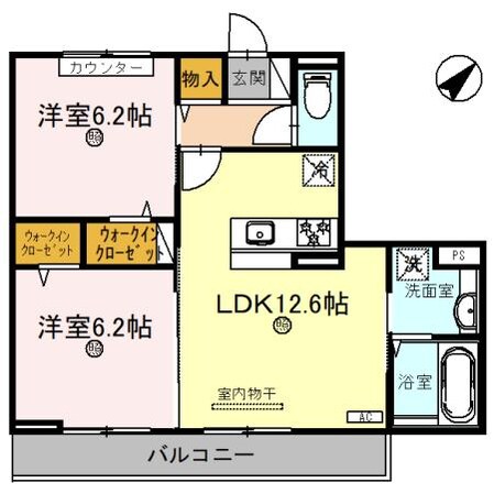 余部駅 徒歩34分 3階の物件間取画像